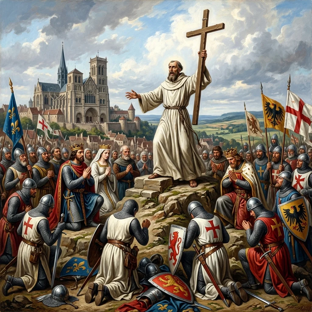 Saint Bernard preaching the Second Crusade