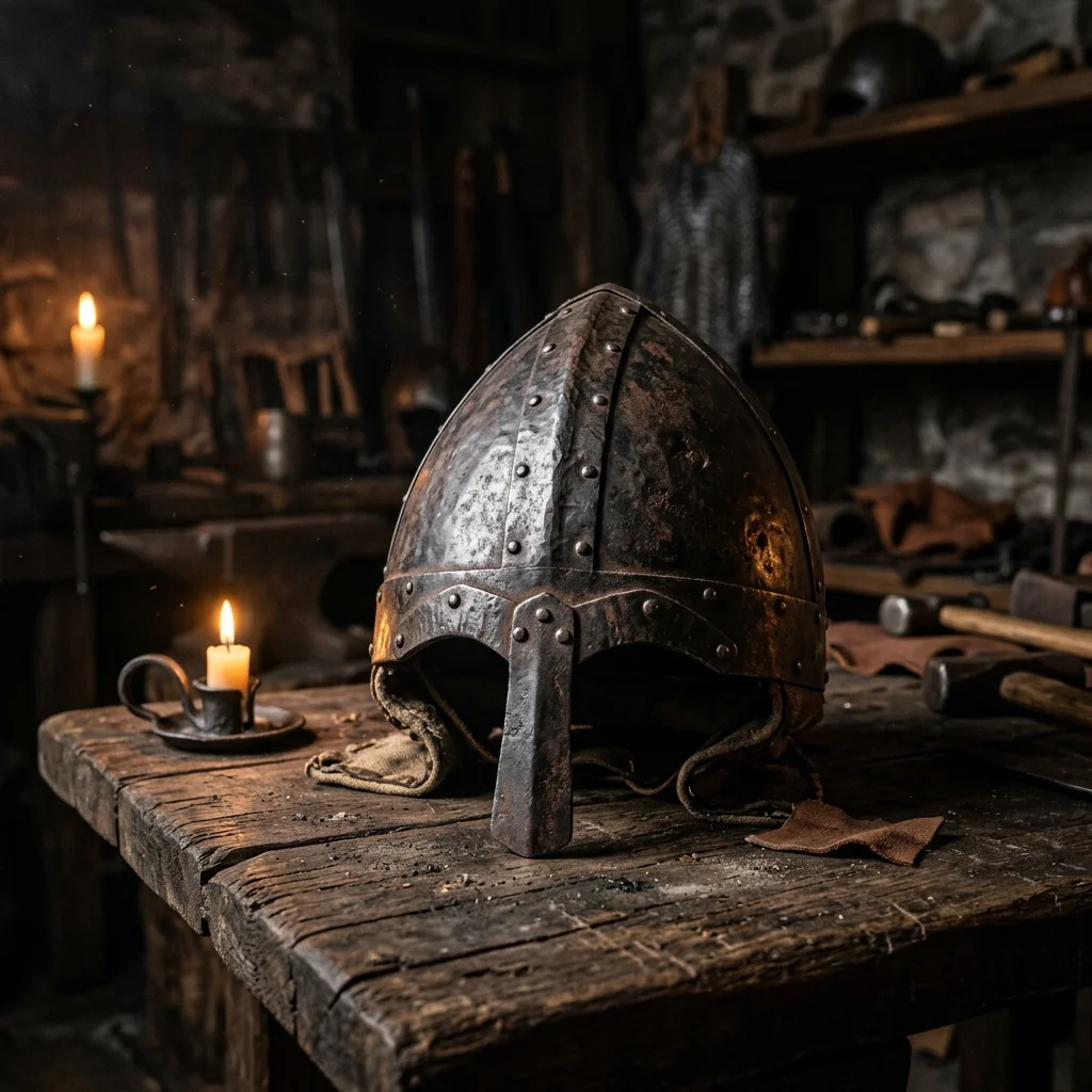 Norman Conical Iron Helmet