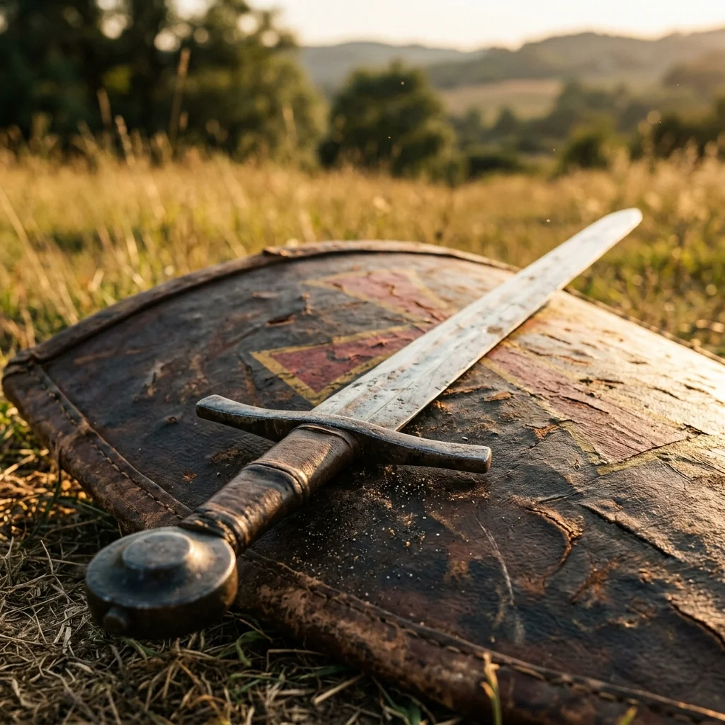 Crusader Arming Sword and Kite Shield